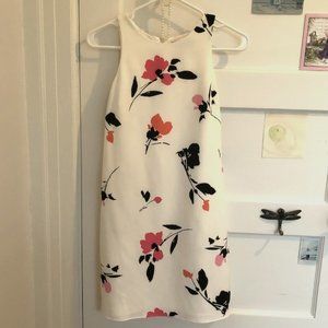 Lauren Ralph Lauren White Floral Swing Dress size 4P